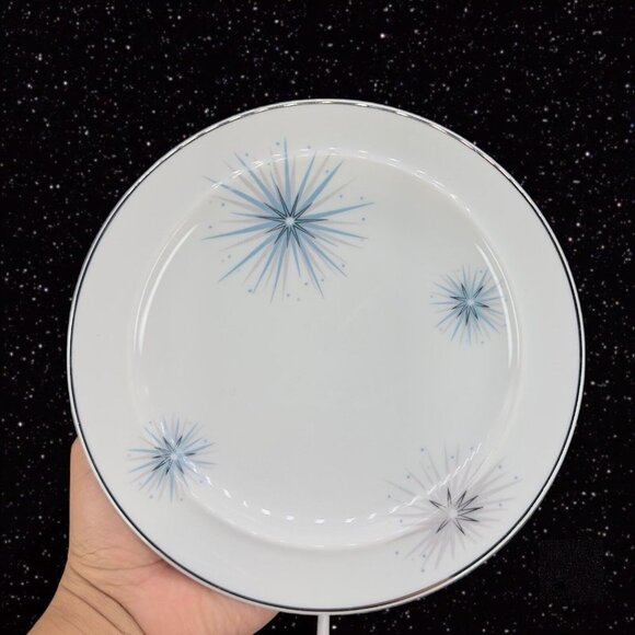Vintage Easterling Plate Dish Set 5 Star Porcelain Ceramic Mid Century 8.25"W - Picture 5 of 9